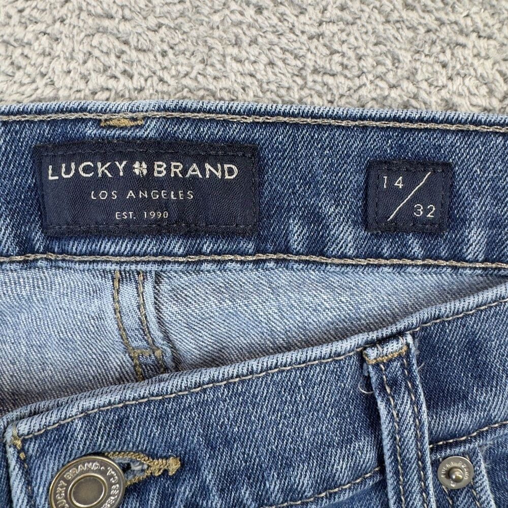 Lucky Brand Jeans Womens 14/32 Blue Denim Mid Rise Boyfriend Sienna Cotton Pants - Picture 3 of 15